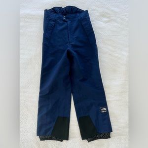 Men’s Northface Gore Tex full side zip & velcro Navy blue ski pants, size M